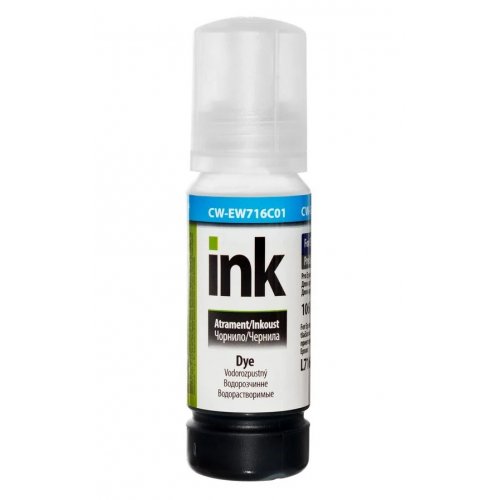 Чернила ColorWay Epson EW716 70ml (CW-EW716C01) Cyan купить в Украине: Киев, Днепр, Харьков, Одесса  | Низкая цена, отзывы, характеристики от TELEMART фото