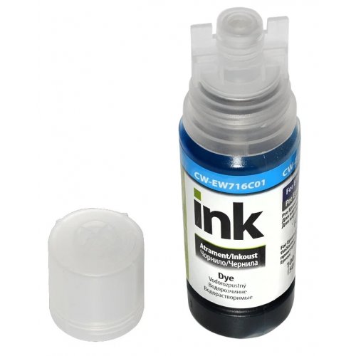 Чернила ColorWay Epson EW716 70ml (CW-EW716C01) Cyan купить в Украине: Киев, Днепр, Харьков, Одесса  | Низкая цена, отзывы, характеристики от TELEMART фото