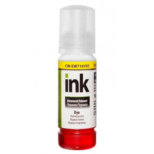 Чернила ColorWay Epson EW716 70ml (CW-EW716Y01) Yellow купить в Украине: Киев, Днепр, Харьков, Одесса  | Низкая цена, отзывы, характеристики от TELEMART фото