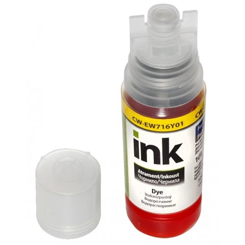 Чернила ColorWay Epson EW716 70ml (CW-EW716Y01) Yellow купить в Украине: Киев, Днепр, Харьков, Одесса  | Низкая цена, отзывы, характеристики от TELEMART фото