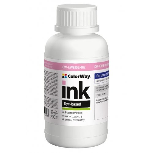 Чернила ColorWay Epson EW810 200ml (CW-EW810LM02) Light Magenta купить в Украине: Киев, Днепр, Харьков, Одесса  | Низкая цена, отзывы, характеристики от TELEMART фото