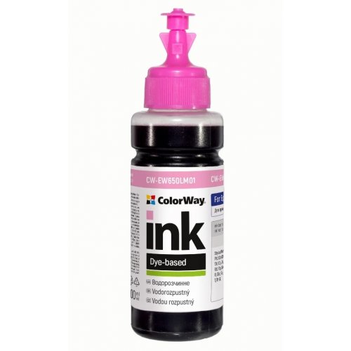 Чернила ColorWay Epson EW650 100ml (CW-EW650LM01) Light Magenta купить в Украине: Киев, Днепр, Харьков, Одесса  | Низкая цена, отзывы, характеристики от TELEMART фото