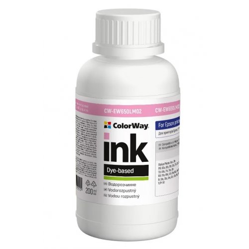 Чернила ColorWay Epson EW650 200ml (CW-EW650LM02) Light Magenta купить в Украине: Киев, Днепр, Харьков, Одесса  | Низкая цена, отзывы, характеристики от TELEMART фото