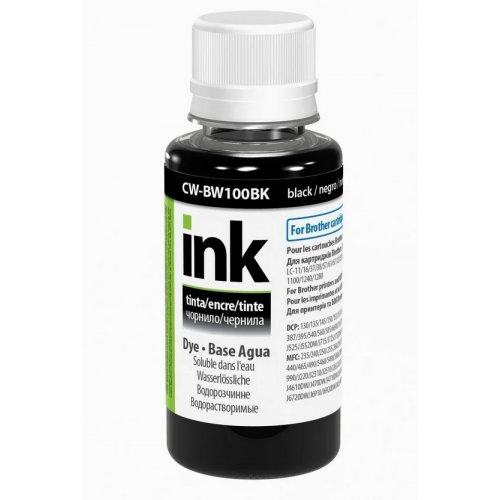 Чернила ColorWay Brother Universal 100ml (CW-BW100BK01) Black купить в Украине: Киев, Днепр, Харьков, Одесса  | Низкая цена, отзывы, характеристики от TELEMART фото