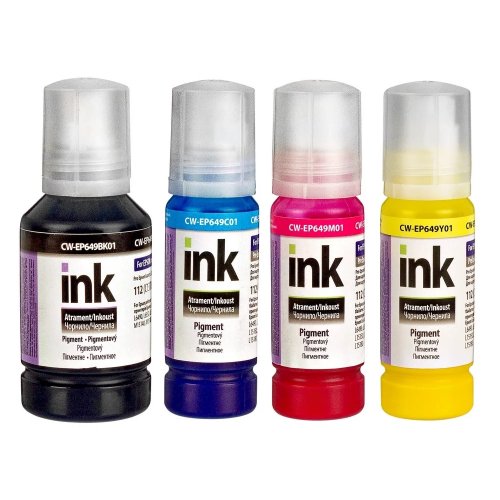 Комплект чорнил ColorWay Epson EP649 1x127ml + 3x70ml (CW-EP649SET01) BK/С/M/Y купити в Україні: Київ, Львів, Хмельницький, Тернопіль, Івано-Франківськ | Низька ціна, відгуки, характеристики від TELEMART фото