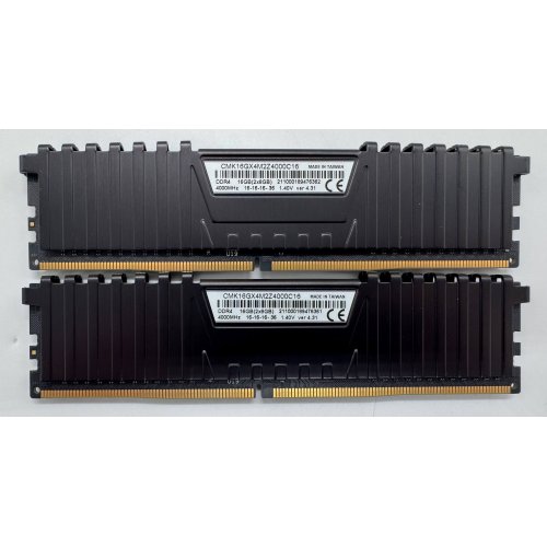 Озп Corsair DDR4 16GB (2x8GB) 4000Mhz Vengeance LPX Black (CMK16GX4M2Z4000C16) (Відновлено продавцем, 865067) купити в Україні: Київ, Львів, Хмельницький, Тернопіль, Івано-Франківськ | Перевірка сумісності, низька ціна, відгуки, характеристики від TELEMART фото