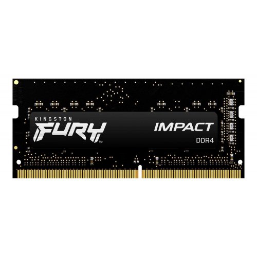 Уцінка озп Kingston SODIMM DDR4 8GB 2666Mhz FURY Impact Black (KF426S15IB/8) (Сліди використання, 865177) купити в Україні: Київ, Львів, Хмельницький, Тернопіль, Івано-Франківськ | Перевірка сумісності, низька ціна, відгуки, характеристики від TELEMART фото
