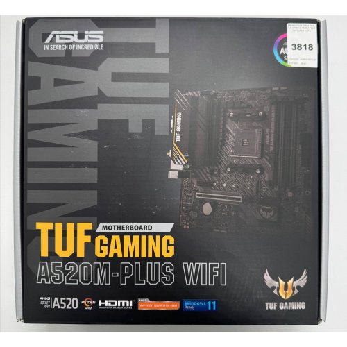 Материнська плата Asus TUF GAMING A520M-PLUS WIFI (sAM4, A520) (Відновлено продавцем, 865183) купити в Україні: Київ, Львів, Хмельницький, Тернопіль, Івано-Франківськ | Перевірка сумісності, низька ціна, відгуки, характеристики від TELEMART фото