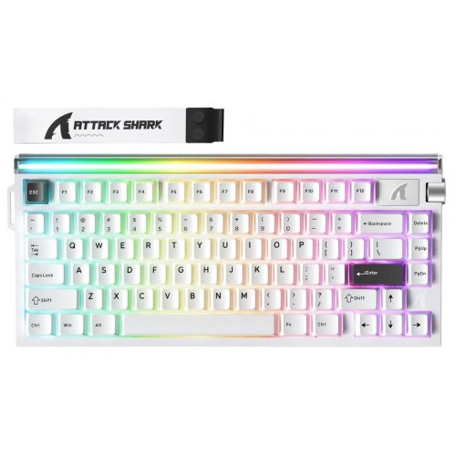 Клавиатура Attack Shark R85 RGB HE Magnetic Purple Mandrel Switches (AS-6972792472522-SW) Starry White купить в Украине: Киев, Днепр, Харьков, Одесса  | Низкая цена, отзывы, характеристики от TELEMART фото