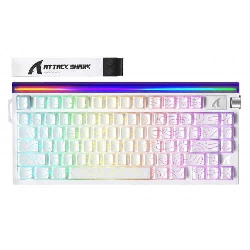 Клавиатура Attack Shark R85 RGB HE Magnetic Purple Mandrel Switches (AS-6972792472546-CWL) White Contours купить в Украине: Киев, Днепр, Харьков, Одесса  | Низкая цена, отзывы, характеристики от TELEMART фото