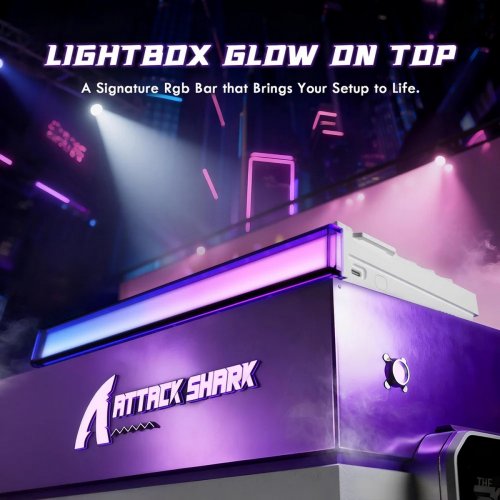 Клавиатура Attack Shark R85 RGB HE Magnetic Purple Mandrel Switches (AS-6972792472546-CWL) White Contours купить в Украине: Киев, Днепр, Харьков, Одесса  | Низкая цена, отзывы, характеристики от TELEMART фото