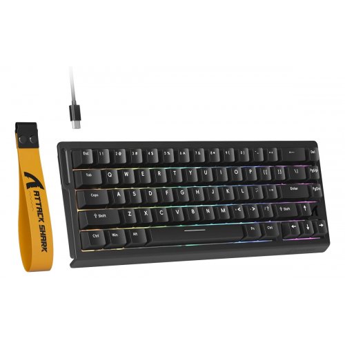Клавиатура Attack Shark X68 RGB HE Magnetic Linear Switches (AS-6972792471044-B-UA) Black купить в Украине: Киев, Днепр, Харьков, Одесса  | Низкая цена, отзывы, характеристики от TELEMART фото