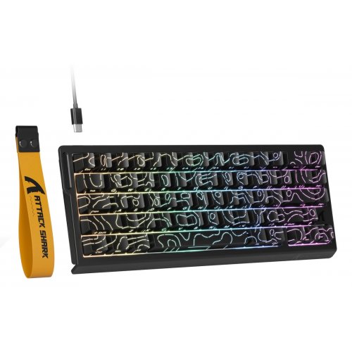 Клавиатура Attack Shark X68 RGB HE Magnetic Linear Switches (AS-6972792470634-BK) Black Contours купить в Украине: Киев, Днепр, Харьков, Одесса  | Низкая цена, отзывы, характеристики от TELEMART фото