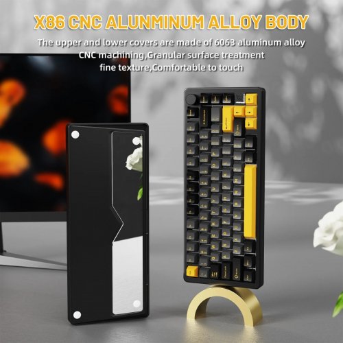 Клавиатура Attack Shark X86 RGB Custom Matcha Switch Wireless (AS-6972792471426-SB-UA) Starry Black купить в Украине: Киев, Днепр, Харьков, Одесса  | Низкая цена, отзывы, характеристики от TELEMART фото