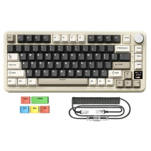 Клавиатура Attack Shark X85 Pro RGB Linear Blueberry Switches Wireless (AS-6972792471099-CW) Cheese White купить в Украине: Киев, Днепр, Харьков, Одесса  | Низкая цена, отзывы, характеристики от TELEMART фото