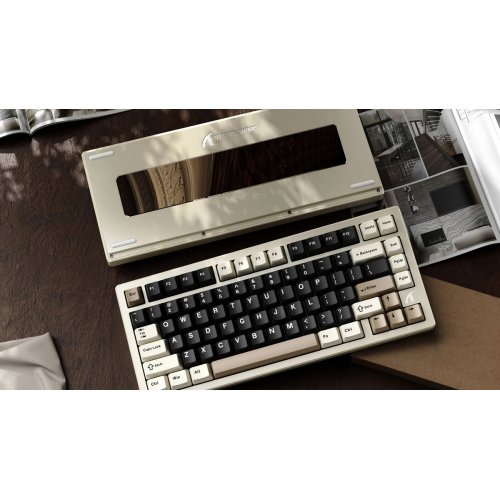 Клавиатура Attack Shark X75 RGB Kailh MX Crystal Switches Wireless (AS-6972792471457-CW-UA) Cheese White купить в Украине: Киев, Днепр, Харьков, Одесса  | Низкая цена, отзывы, характеристики от TELEMART фото