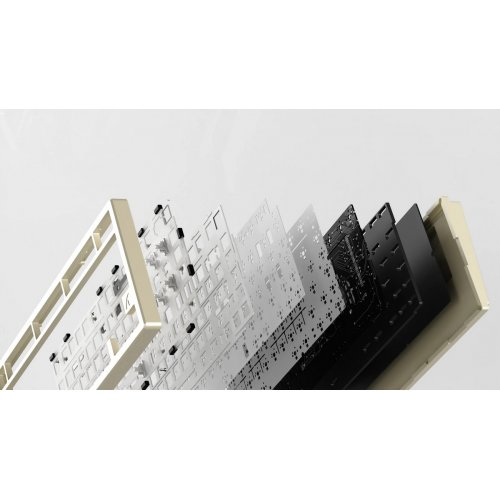 Клавиатура Attack Shark X75 RGB Kailh MX Crystal Switches Wireless (AS-6972792471457-CW-UA) Cheese White купить в Украине: Киев, Днепр, Харьков, Одесса  | Низкая цена, отзывы, характеристики от TELEMART фото