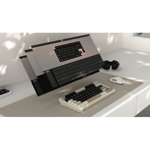 Клавиатура Attack Shark X75 RGB Kailh MX Crystal Switches Wireless (AS-6972792471457-CW-UA) Cheese White купить в Украине: Киев, Днепр, Харьков, Одесса  | Низкая цена, отзывы, характеристики от TELEMART фото