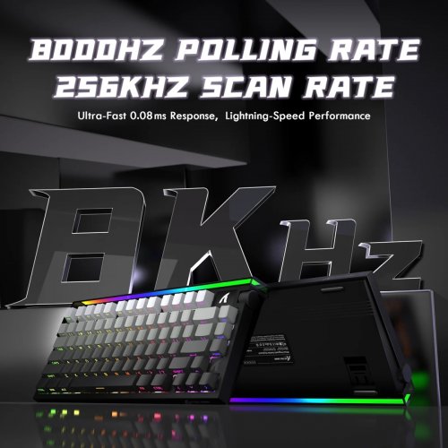 Клавиатура Attack Shark R85 RGB HE Magnetic Purple Mandrel Switches (AS-6972792472539-FG) Fluorescent Green купить в Украине: Киев, Днепр, Харьков, Одесса  | Низкая цена, отзывы, характеристики от TELEMART фото