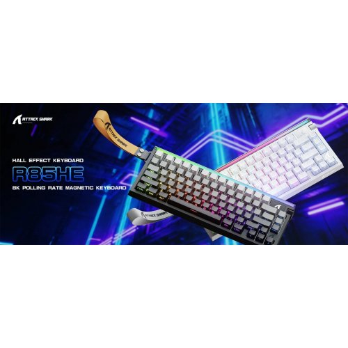 Клавиатура Attack Shark R85 RGB HE Magnetic Purple Mandrel Switches (AS-6972792472539-FG) Fluorescent Green купить в Украине: Киев, Днепр, Харьков, Одесса  | Низкая цена, отзывы, характеристики от TELEMART фото