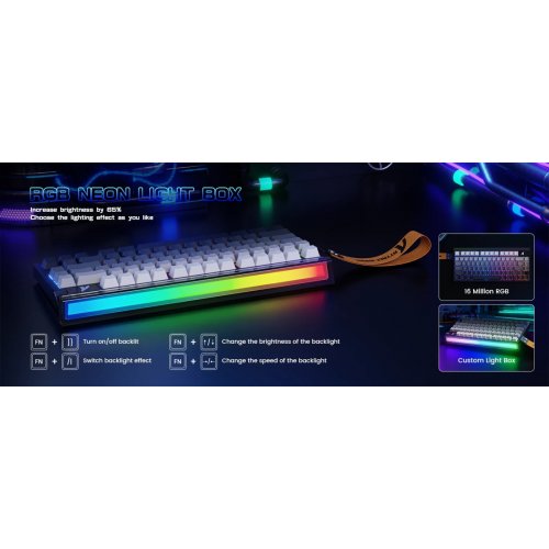 Клавиатура Attack Shark R85 RGB HE Magnetic Purple Mandrel Switches (AS-6972792472539-FG) Fluorescent Green купить в Украине: Киев, Днепр, Харьков, Одесса  | Низкая цена, отзывы, характеристики от TELEMART фото