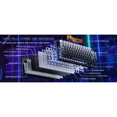 Клавиатура Attack Shark R85 RGB HE Magnetic Purple Mandrel Switches (AS-6972792472539-FG) Fluorescent Green купить в Украине: Киев, Днепр, Харьков, Одесса  | Низкая цена, отзывы, характеристики от TELEMART фото