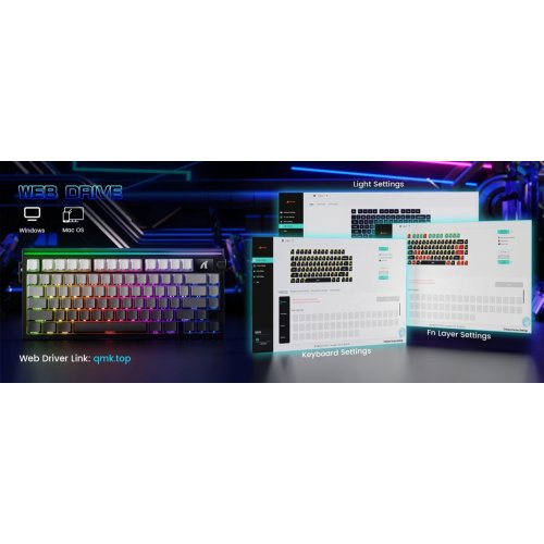 Клавиатура Attack Shark R85 RGB HE Magnetic Purple Mandrel Switches (AS-6972792472539-FG) Fluorescent Green купить в Украине: Киев, Днепр, Харьков, Одесса  | Низкая цена, отзывы, характеристики от TELEMART фото