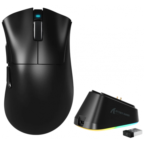 Миша Attack Shark V3 Pro Wireless (AS-6972792472577-B) Black купити в Україні: Київ, Львів, Хмельницький, Тернопіль, Івано-Франківськ | Низька ціна, відгуки, характеристики від TELEMART фото