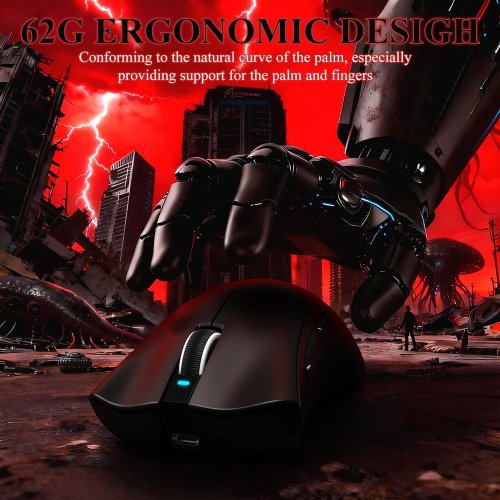 Миша Attack Shark V3 Pro Wireless (AS-6972792472577-B) Black купити в Україні: Київ, Львів, Хмельницький, Тернопіль, Івано-Франківськ | Низька ціна, відгуки, характеристики від TELEMART фото