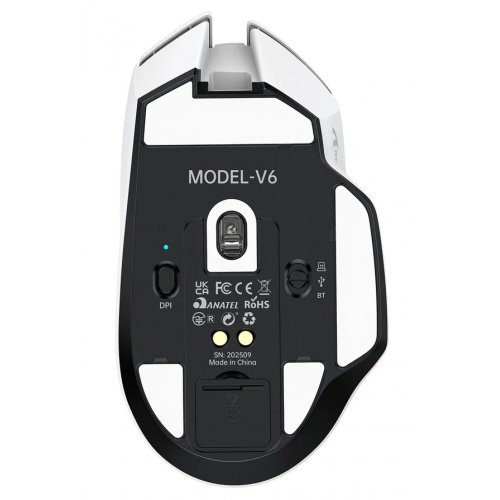 Мышка Attack Shark V6 Wireless (AS-6972792472638-W) White купить в Украине: Киев, Днепр, Харьков, Одесса  | Низкая цена, отзывы, характеристики от TELEMART фото