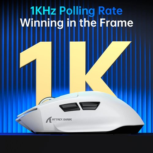 Мышка Attack Shark V6 Wireless (AS-6972792472638-W) White купить в Украине: Киев, Днепр, Харьков, Одесса  | Низкая цена, отзывы, характеристики от TELEMART фото