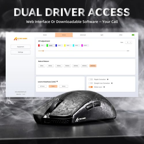 Мышка Attack Shark R11 Ultra (AS-6972792472393-B) Forged Black купить в Украине: Киев, Днепр, Харьков, Одесса  | Низкая цена, отзывы, характеристики от TELEMART фото