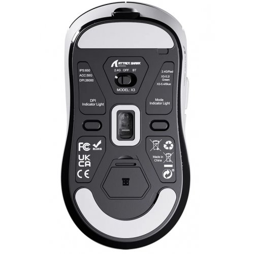 Мышка Attack Shark X3 Wireless (AS-6972792470238-W) White купить в Украине: Киев, Днепр, Харьков, Одесса  | Низкая цена, отзывы, характеристики от TELEMART фото