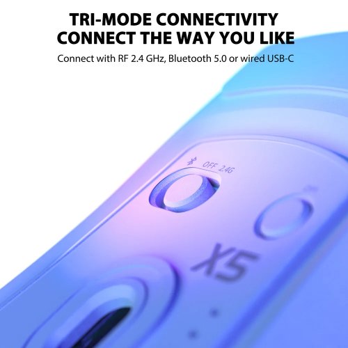 Мышка Attack Shark X5 Wireless (AS-6972792471006-W) White купить в Украине: Киев, Днепр, Харьков, Одесса  | Низкая цена, отзывы, характеристики от TELEMART фото