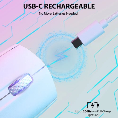 Мышка Attack Shark X5 Wireless (AS-6972792471006-W) White купить в Украине: Киев, Днепр, Харьков, Одесса  | Низкая цена, отзывы, характеристики от TELEMART фото