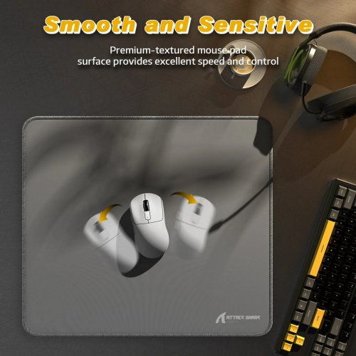 Коврик для мышки Attack Shark CM02 (AS-6972792472492-G) Grey купить в Украине: Киев, Днепр, Харьков, Одесса  | Низкая цена, отзывы, характеристики от TELEMART фото