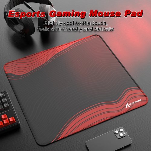 Коврик для мышки Attack Shark CM02 (AS-6972792472461-BR) Black/Red купить в Украине: Киев, Днепр, Харьков, Одесса  | Низкая цена, отзывы, характеристики от TELEMART фото