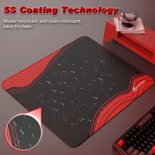 Коврик для мышки Attack Shark CM02 (AS-6972792472461-BR) Black/Red купить в Украине: Киев, Днепр, Харьков, Одесса  | Низкая цена, отзывы, характеристики от TELEMART фото