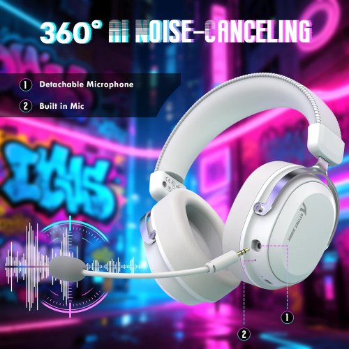 Навушники Attack Shark L30 Pro Wireless (AS-6979033730144-W) White купити в Україні: Київ, Львів, Хмельницький, Тернопіль, Івано-Франківськ | Низька ціна, відгуки, характеристики від TELEMART фото