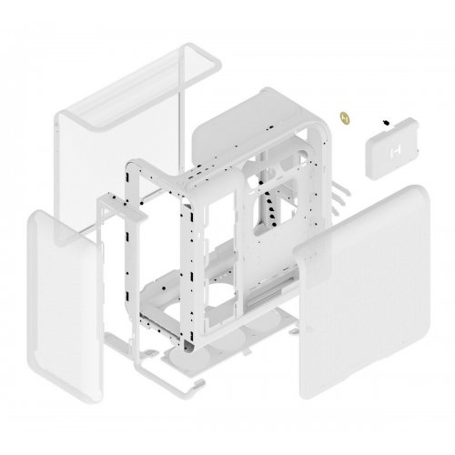 Корпус Hyte X50 Air без БП (CS-HYTE-X50A-WW) Snow White купить в Украине: Киев, Днепр, Харьков, Одесса  | Проверка совместимости, низкая цена, отзывы, характеристики от TELEMART фото