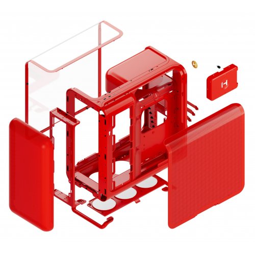 Корпус Hyte X50 без БП (CS-HYTE-X50G-RR) Wild Cherry купить в Украине: Киев, Днепр, Харьков, Одесса  | Проверка совместимости, низкая цена, отзывы, характеристики от TELEMART фото