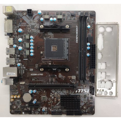 Материнская плата MSI A320M-A PRO (sAM4, AMD A320) (Восстановлено продавцом, 865279) купить в Украине: Киев, Днепр, Харьков, Одесса  | Проверка совместимости, низкая цена, отзывы, характеристики от TELEMART фото