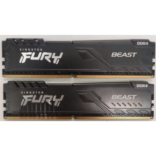 Озу Kingston DDR4 32GB (2x16GB) 3600Mhz FURY Beast Black (KF436C18BBK2/32) (Восстановлено продавцом, 865280) купить в Украине: Киев, Днепр, Харьков, Одесса  | Проверка совместимости, низкая цена, отзывы, характеристики от TELEMART фото
