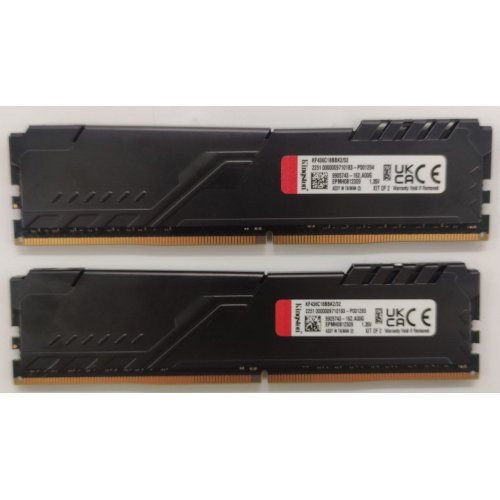 Озу Kingston DDR4 32GB (2x16GB) 3600Mhz FURY Beast Black (KF436C18BBK2/32) (Восстановлено продавцом, 865280) купить в Украине: Киев, Днепр, Харьков, Одесса  | Проверка совместимости, низкая цена, отзывы, характеристики от TELEMART фото