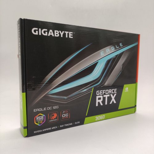 Видеокарта Gigabyte GeForce RTX 3060 EAGLE OC 12288MB (GV-N3060EAGLE OC-12GD 2.0) (Восстановлено продавцом, 865282) купить в Украине: Киев, Днепр, Харьков, Одесса  | Проверка совместимости, низкая цена, отзывы, характеристики от TELEMART фото