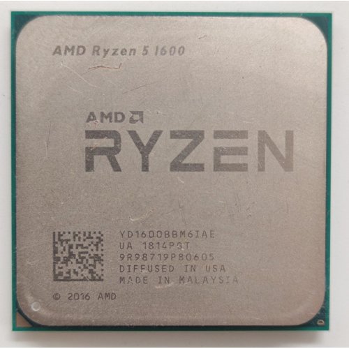 Процессор AMD Ryzen 5 1600 3.2(3.6)GHz sAM4 Tray (YD1600BBAEMPK) (Восстановлено продавцом, 865293) купить в Украине: Киев, Днепр, Харьков, Одесса  | Проверка совместимости, низкая цена, отзывы, характеристики от TELEMART фото