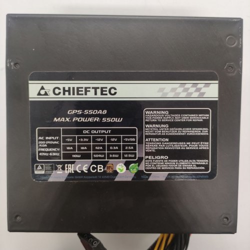 Блок живлення CHIEFTEC Smart 550W (GPS-550A8) (Відновлено продавцем, 865304) купити в Україні: Київ, Львів, Хмельницький, Тернопіль, Івано-Франківськ | Перевірка сумісності, низька ціна, відгуки, характеристики від TELEMART фото