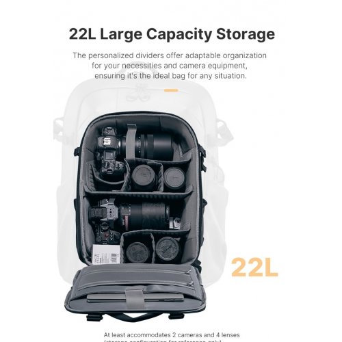 Рюкзак Ulanzi BP09 Camera Backpack 22L (B011GBB BP09) Black купить в Украине: Киев, Днепр, Харьков, Одесса  | Низкая цена, отзывы, характеристики от TELEMART фото