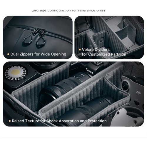 Рюкзак Ulanzi BP09 Camera Backpack 22L (B011GBB BP09) Black купить в Украине: Киев, Днепр, Харьков, Одесса  | Низкая цена, отзывы, характеристики от TELEMART фото