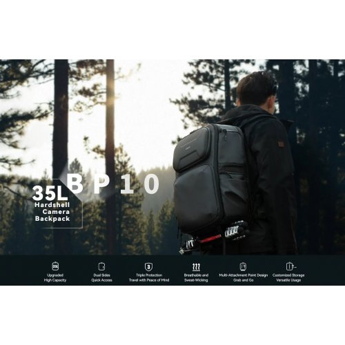Рюкзак Ulanzi BP10 Hardshell Camera Backpack 35L (B012GBB1 BP10) Black купить в Украине: Киев, Днепр, Харьков, Одесса  | Низкая цена, отзывы, характеристики от TELEMART фото